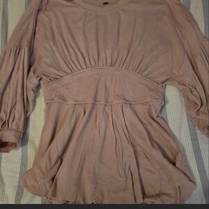 Free People Flowey Pink Top